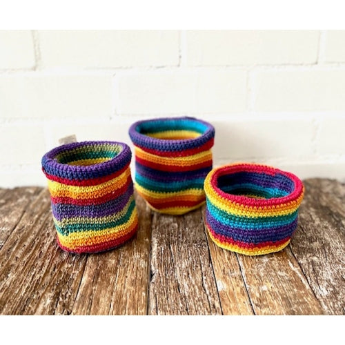 HANDCROCHET RAINBOW BOWL