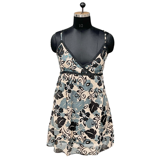 Blue Hibiscus Babydoll Dress