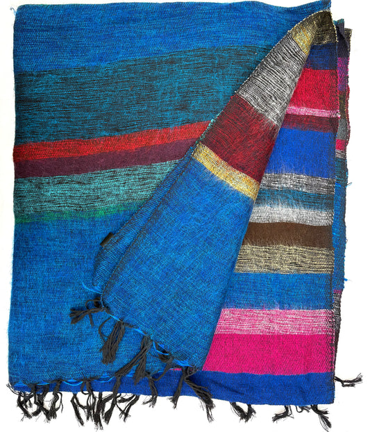 WOOL BLEND “MAGIC STRIPE” SHAWL 80x195CM
