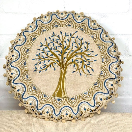 TREE OF LIFE EMB. COTTON SEAT 40CM