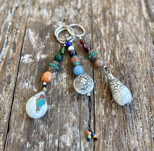 TIBETAN HANDMADE BEAD KEY HOLDER