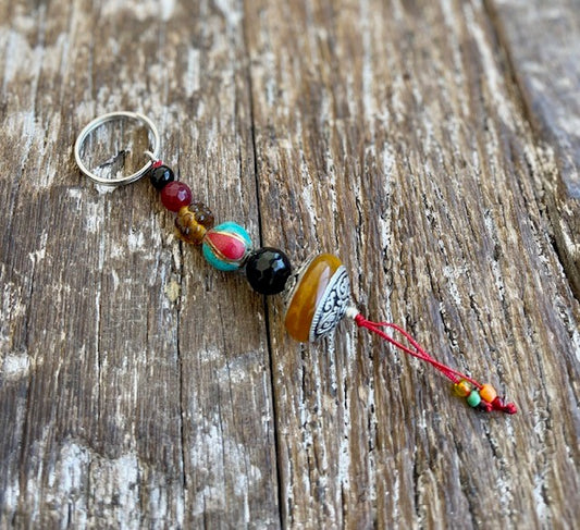 TIBETAN HANDMADE BEAD KEY HOLDER