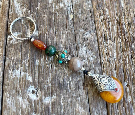 TIBETAN HANDMADE BEAD KEY HOLDER