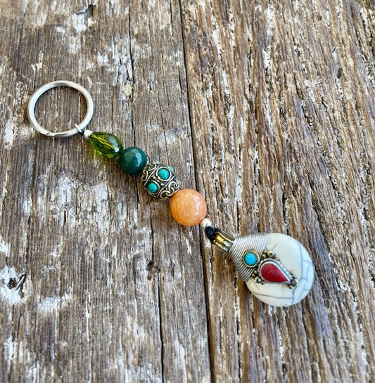 TIBETAN HANDMADE BEAD KEY HOLDER