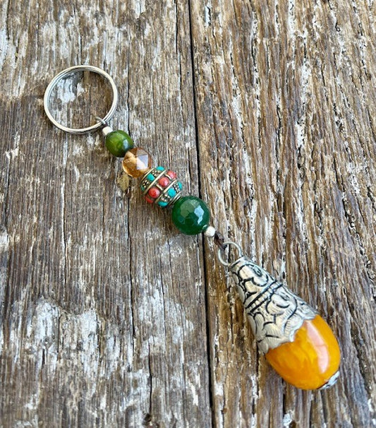 TIBETAN HANDMADE BEAD KEY HOLDER