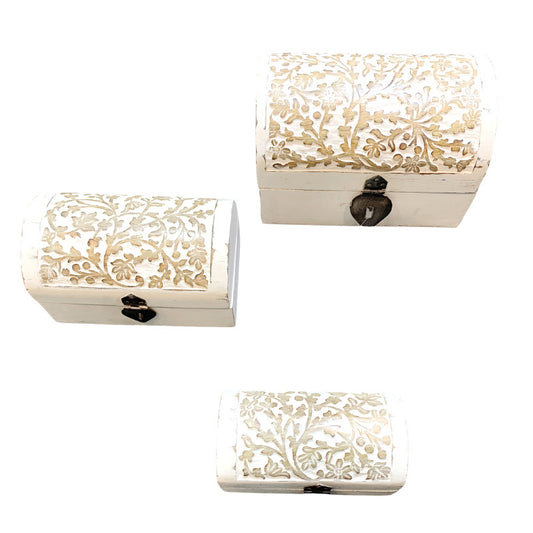 WOODEN ARCHED TREE OF LIFE 3 SET - 23x15x10cm