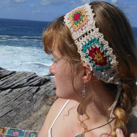 100% COTTON HAND CROCHET  HEADBAND