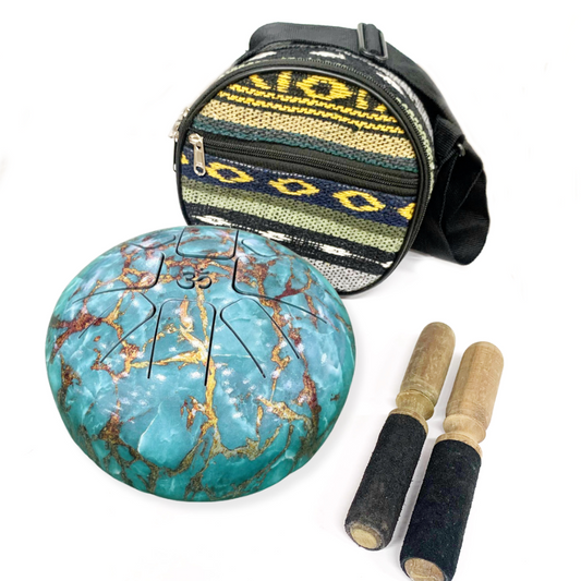 HAPPY DRUM SET TURQUOISE MARBLE 25X25CM