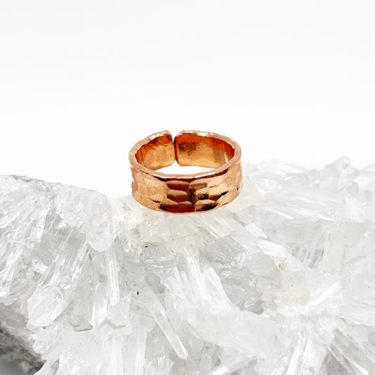 COPPER HAMMERED RING, Handmade in India, these are crafted from pure copper.