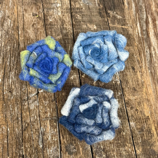 FELT FLOWER BROOCHES