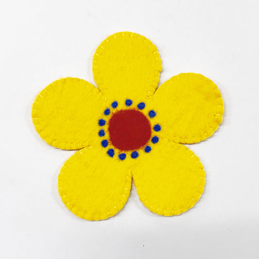 FELT FLOWER COASTER/KIDS PLAY MAT  21CM