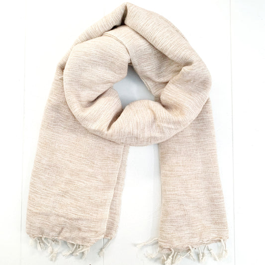 WOOL BLEND “OATMEAL” SHAWL 80x195CM