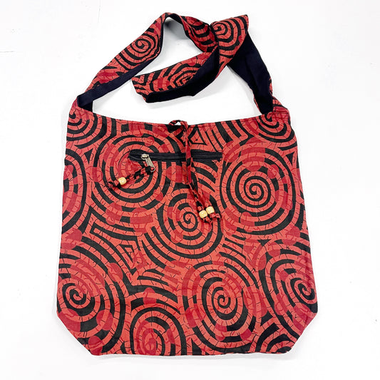 COTTON RED SWIRL BAG