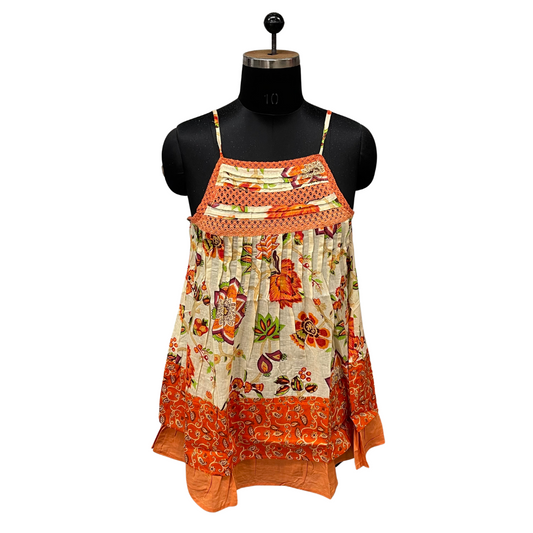 Tangerine Sunset Babydoll Dress