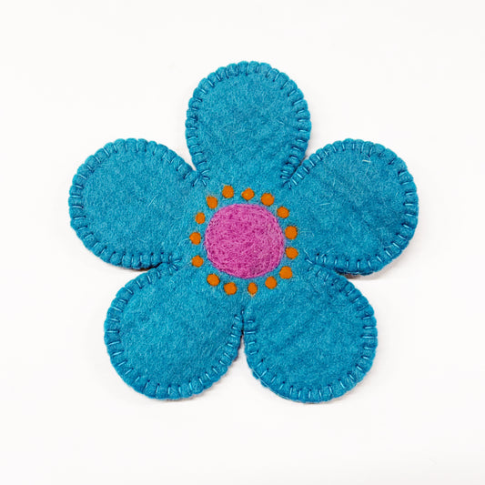 FELT FLOWER COASTER/KIDS PLAY MAT 21CM