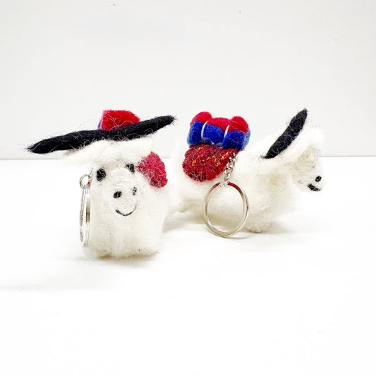 WHITE YAK KEYRING 8x6CM