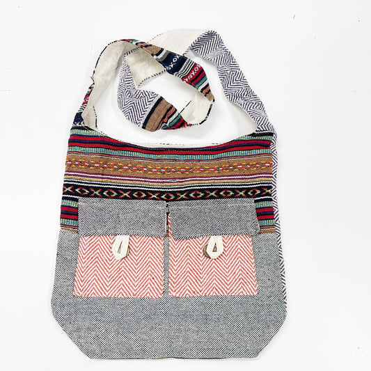 Black & Red Chevron Sling Bag