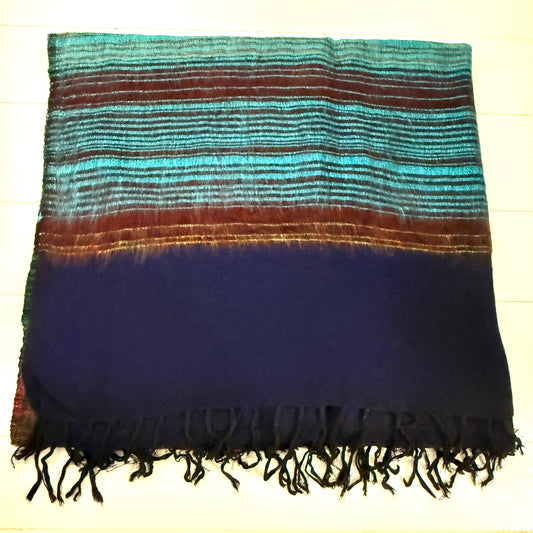 WOOL BLEND HANDLOOM BLANKET 110X260CM
