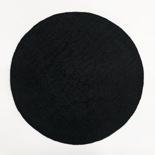 FELT COASTER 'BLACK' 20CM