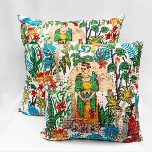 ‘FRIDA OASIS’ COTTON CUSHIONS W/INSERT 2PCS