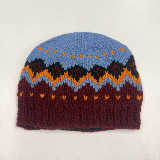 100% WOOL HAND KNITTED BEANY FLEECE LINED