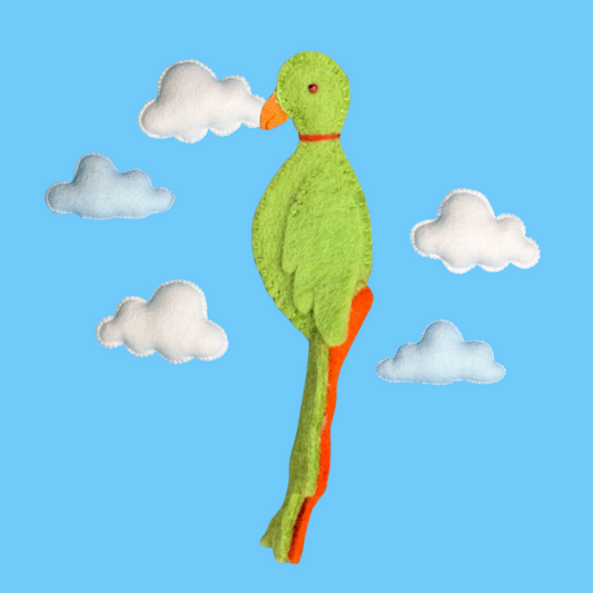 "GREEN PARROT" FINGER PUPPET