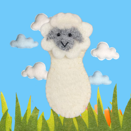 "SHEEP" FELT FINGER PUPPET
