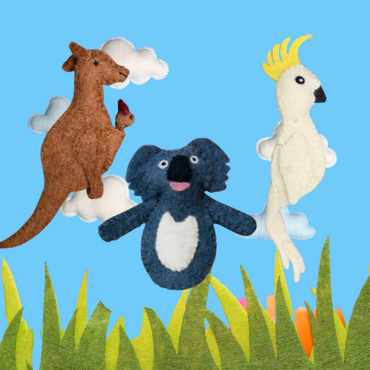 FELT “AUSTRALIA BUNDLE 1" FINGER PUPPET