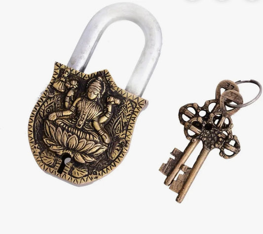 BRASS LAXMI LOCK, Symbol Prosperity & Abundance