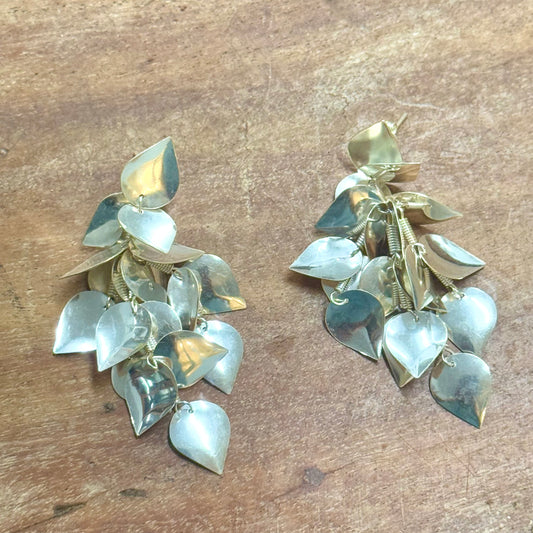 925 Sterling Silver Dangling leaves Earring