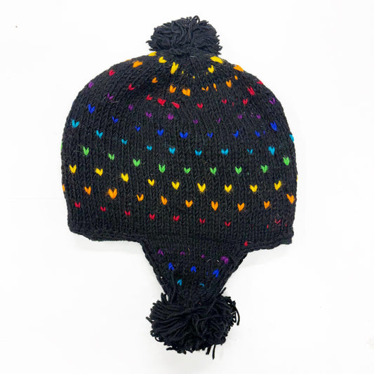 100% WOOL HAND KNITTED BEANY EAR COVER
