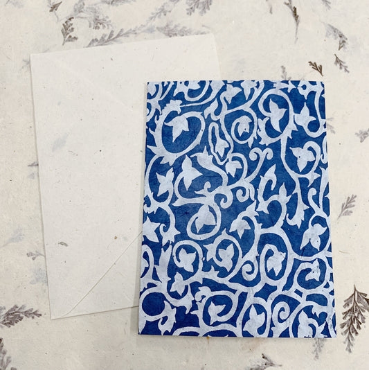 BLUE VINES CARD WITH ENVELOPE