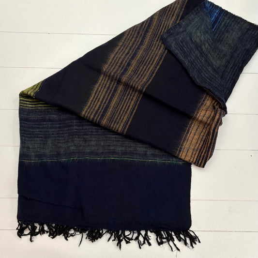 WOOL BLEND HANDLOOM BLANKET 110X260CM