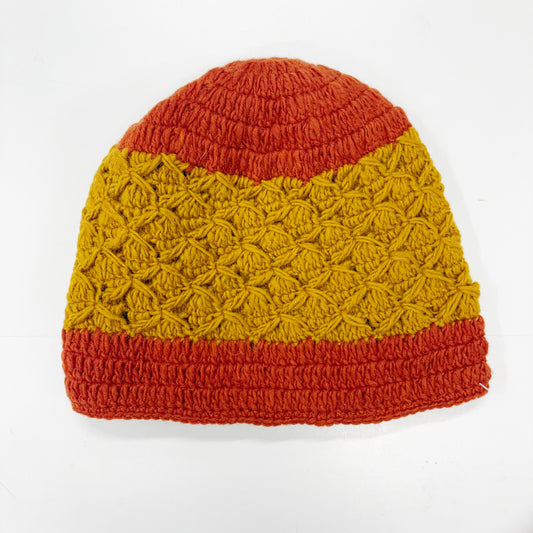 100% WOOL HAND KNITTED BEANY FLEECE LINED