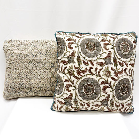 ‘SUZANI BLOOM’ & 'STONE MOSAIC' CUSHION & PILLOW