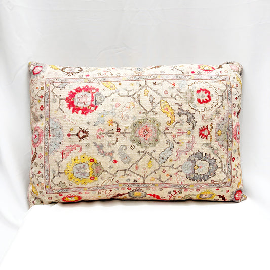 “FLORAL OUSHAK” PRINT COTTON PILLOW  40x60cm