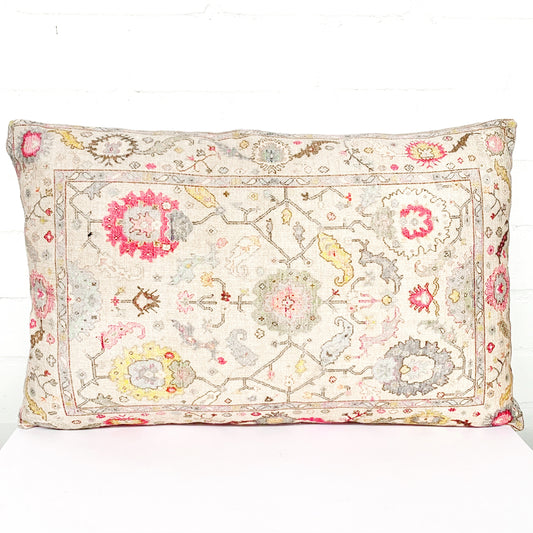 100% COTTON DIGITAL PRINT “FLORAL OUSHAK” PILLOW  40x60cm