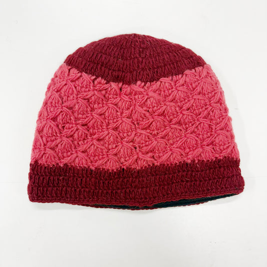 100% WOOL HAND KNITTED BEANY FLEECE LINED