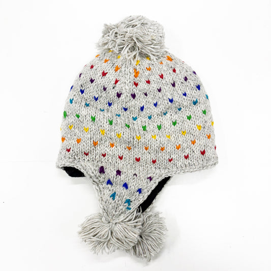 100% WOOL HAND KNITTED BEANY EAR COVER