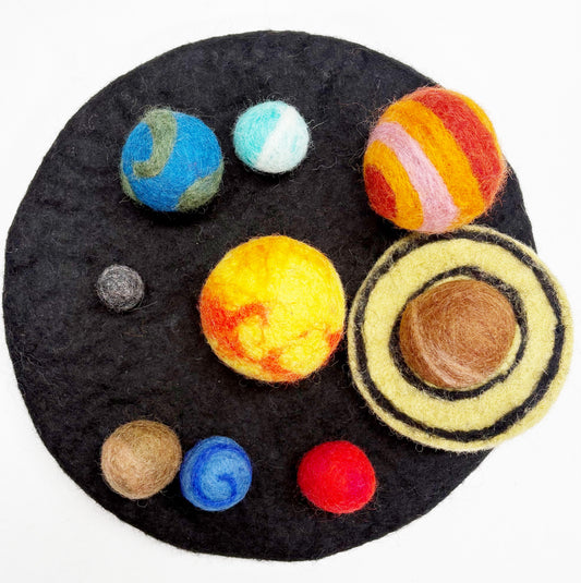 FELT SOLAR SYSTEM PLANETS WITH 20cm MAT