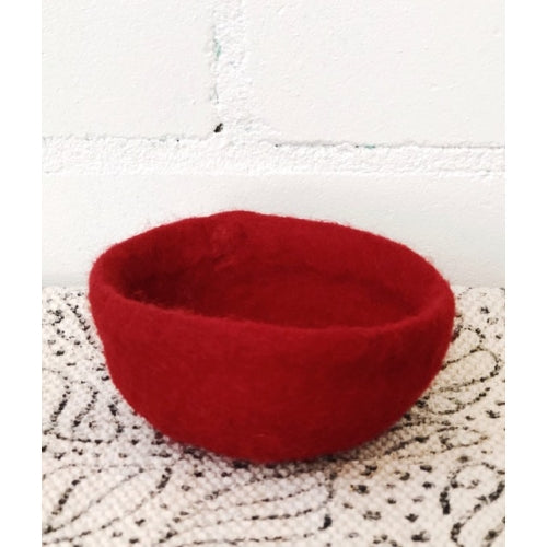 HANDMADE FELT BOWL 10X5CM
