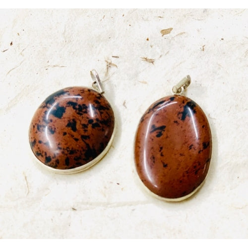 STERLING SILVER RED JASPER PENDANT