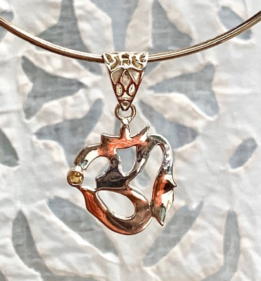 STERLING SILVER OM PENDANT