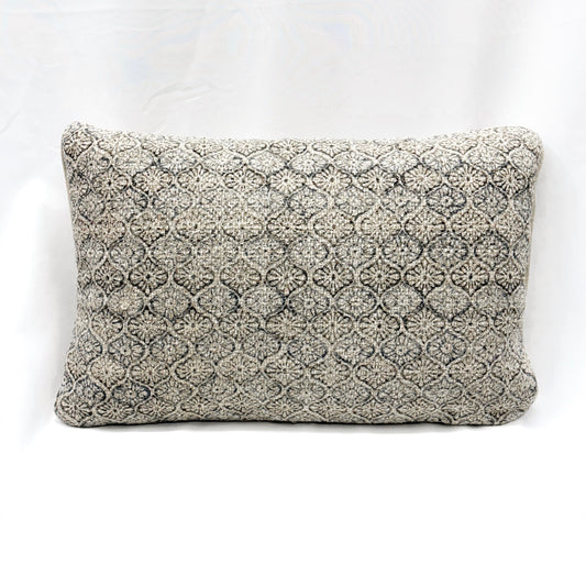 ‘STONE MOSAIC’ HEAVY WOOL HANDWOVEN PILLOW 40X60CM | WITH INSERT