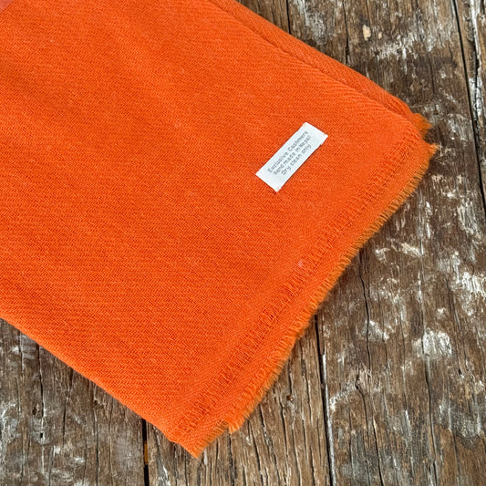 WOOL N CASHMERE BLEND ORANGE SOFT SHAWLS