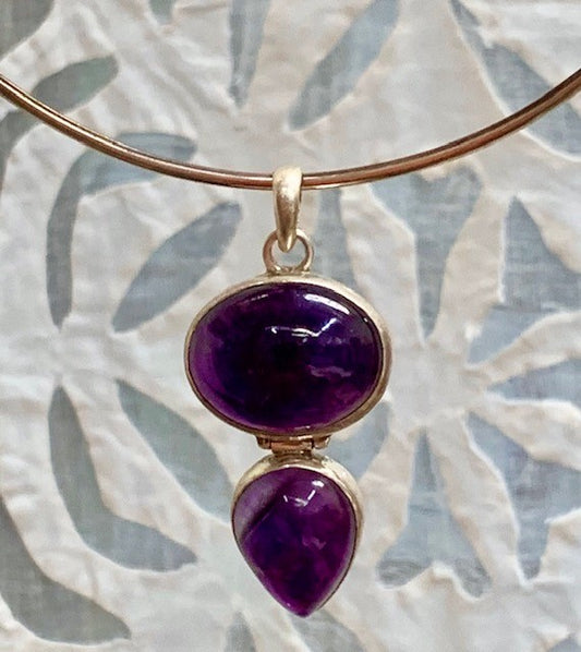 STERLING SILVER AMETHYST PENDANT