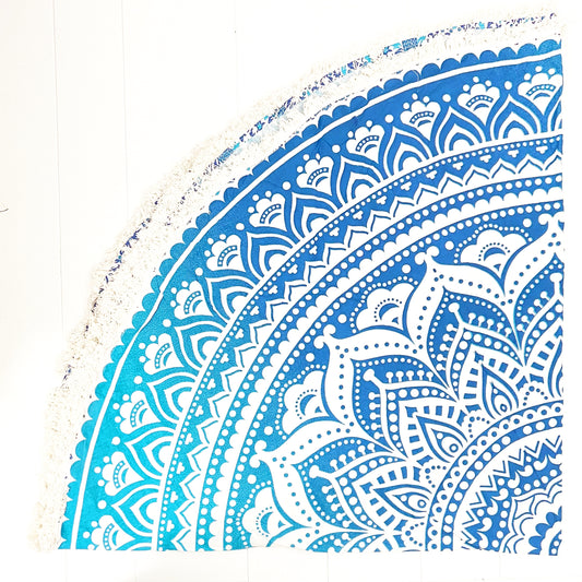 100% COTTON PRINTED ROUND THROW 210CM