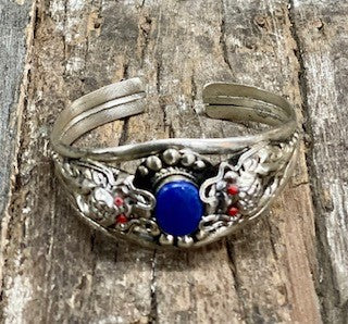 SILVERPLATED TIBETAN DRAGON CUFF