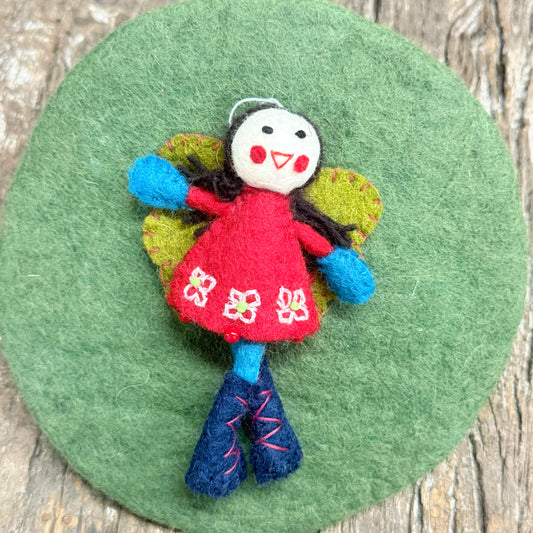 EMB. FELT FAIRY 15CM ASSORTED