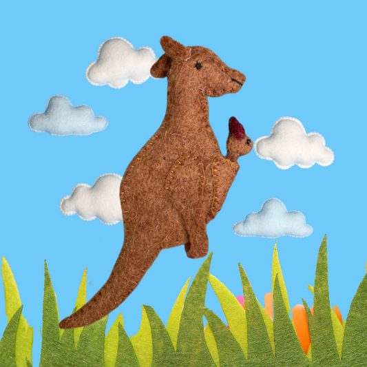"KANGAROO" FELT FINGER PUPPET
